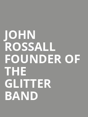 John Rossall Founder of the Glitter Band at O2 Academy Islington